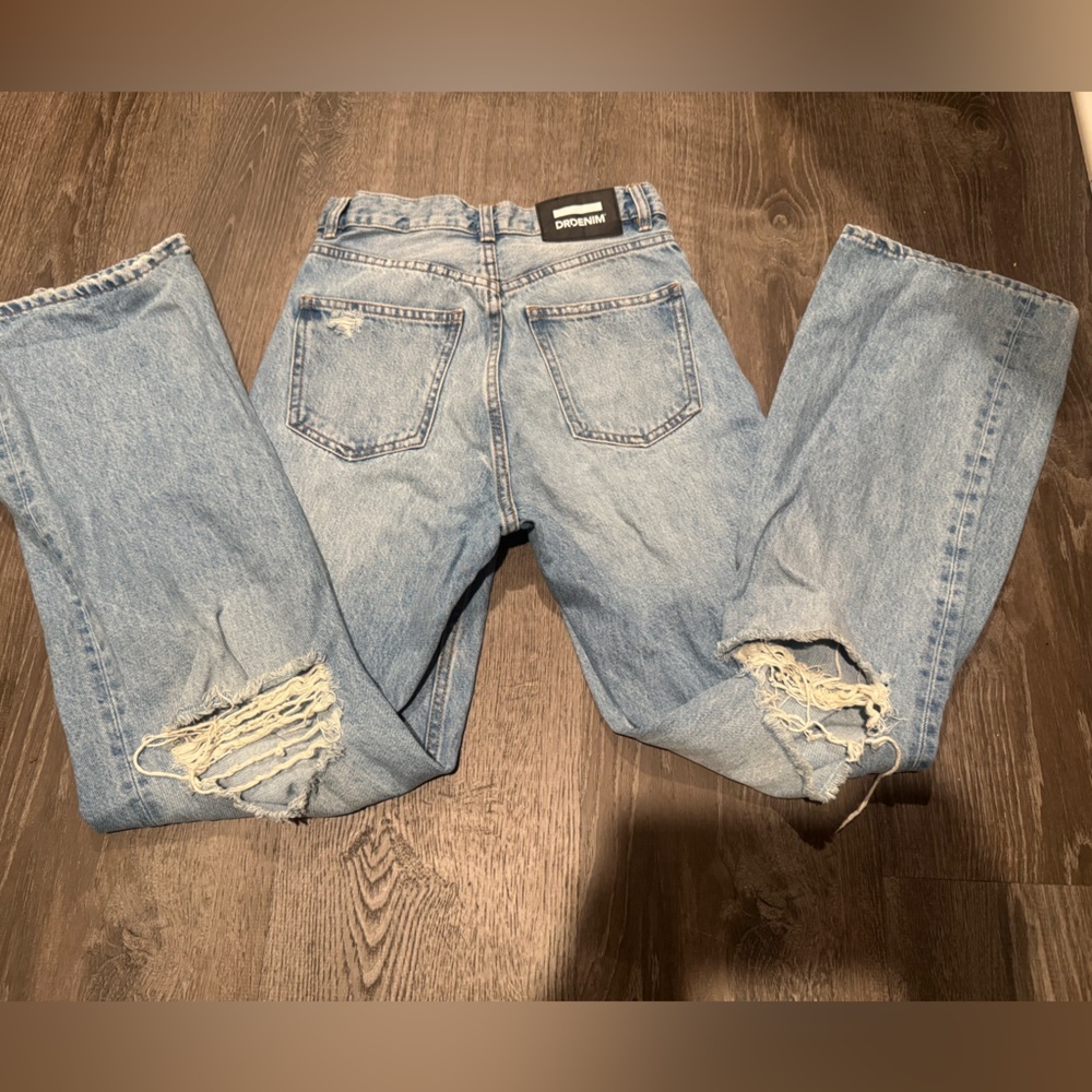 Light Blue High Rise Distressed Jeans